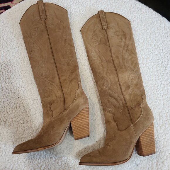 Steve Madden Brown Heeled Boots - Picture 3 of 8